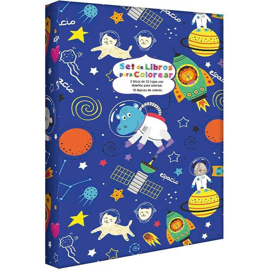 Set de Libros para Colorear Espacio