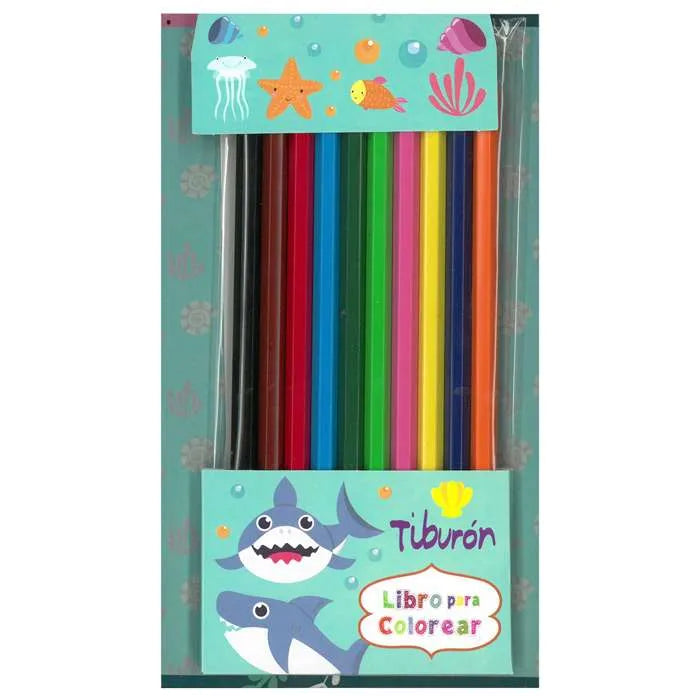 Set de Libros para Colorear Tiburón