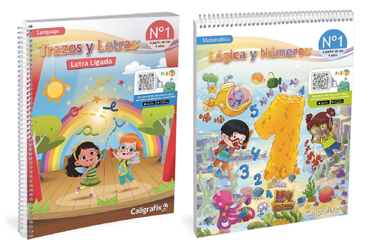 Pack Trazos Y Letras 1 - Logica Y Numeros 1 Caligrafix EDICION 2026