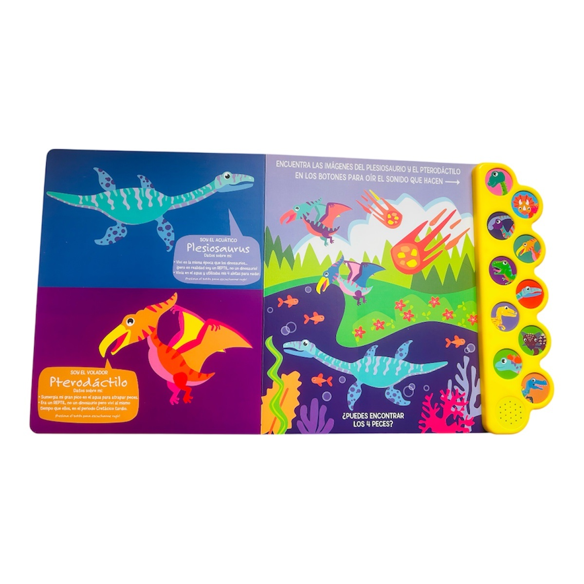 Libro Ruidosos Dinosaurios 10 Sonidos Busca y encuentra Lexus