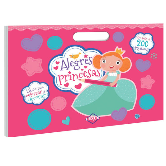 Alegres Princesas - Libro para Colorear y Decorar