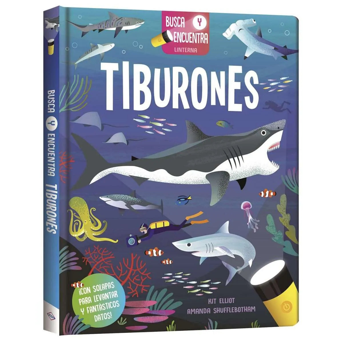 Tiburones Busca y Encuentra Linterna