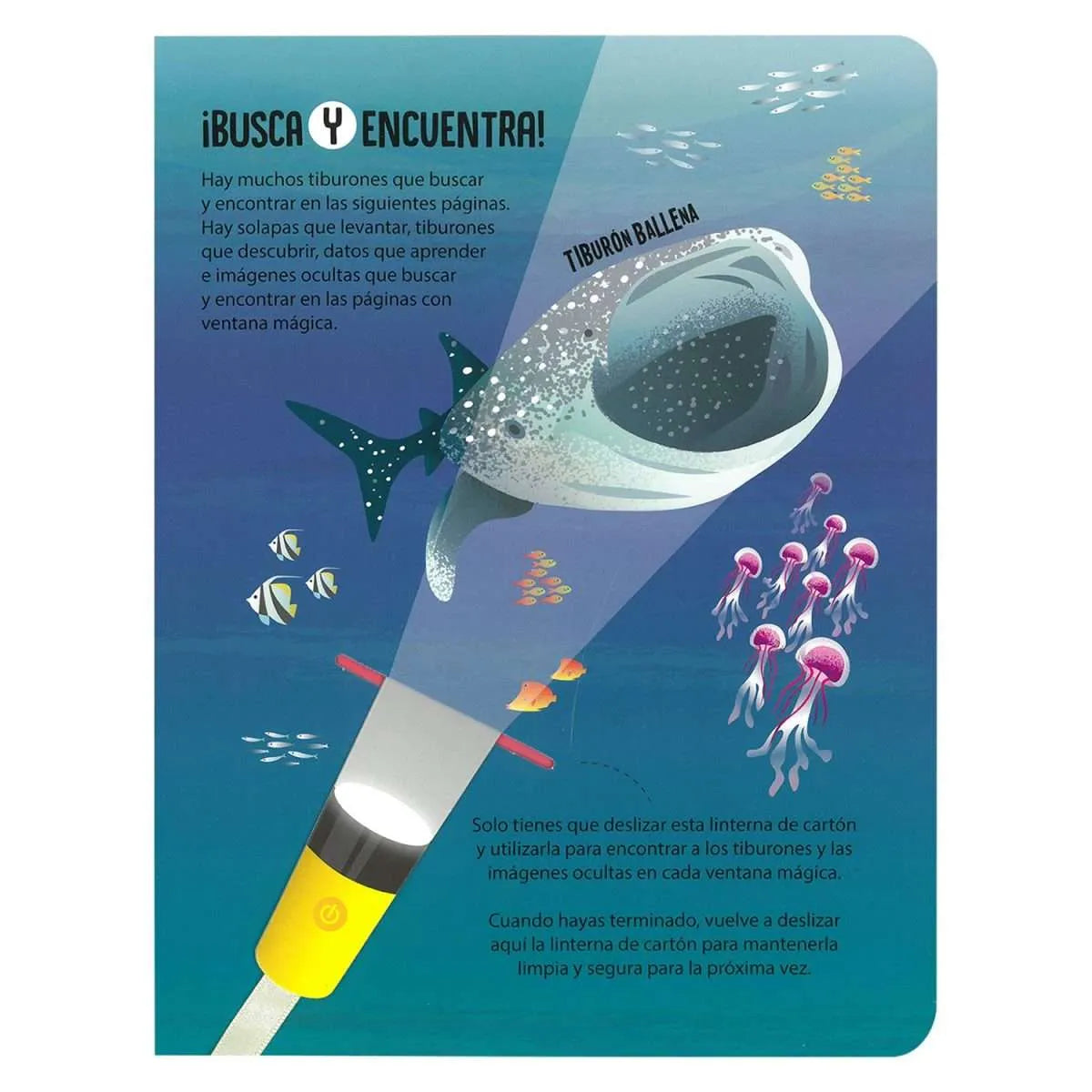 Tiburones Busca y Encuentra Linterna