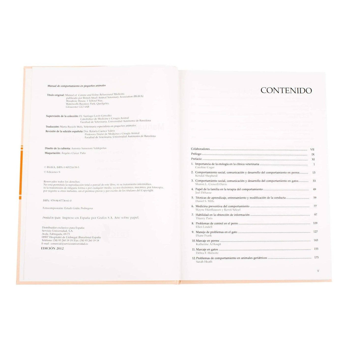 Manual de Comportamiento en Pequeños Animales