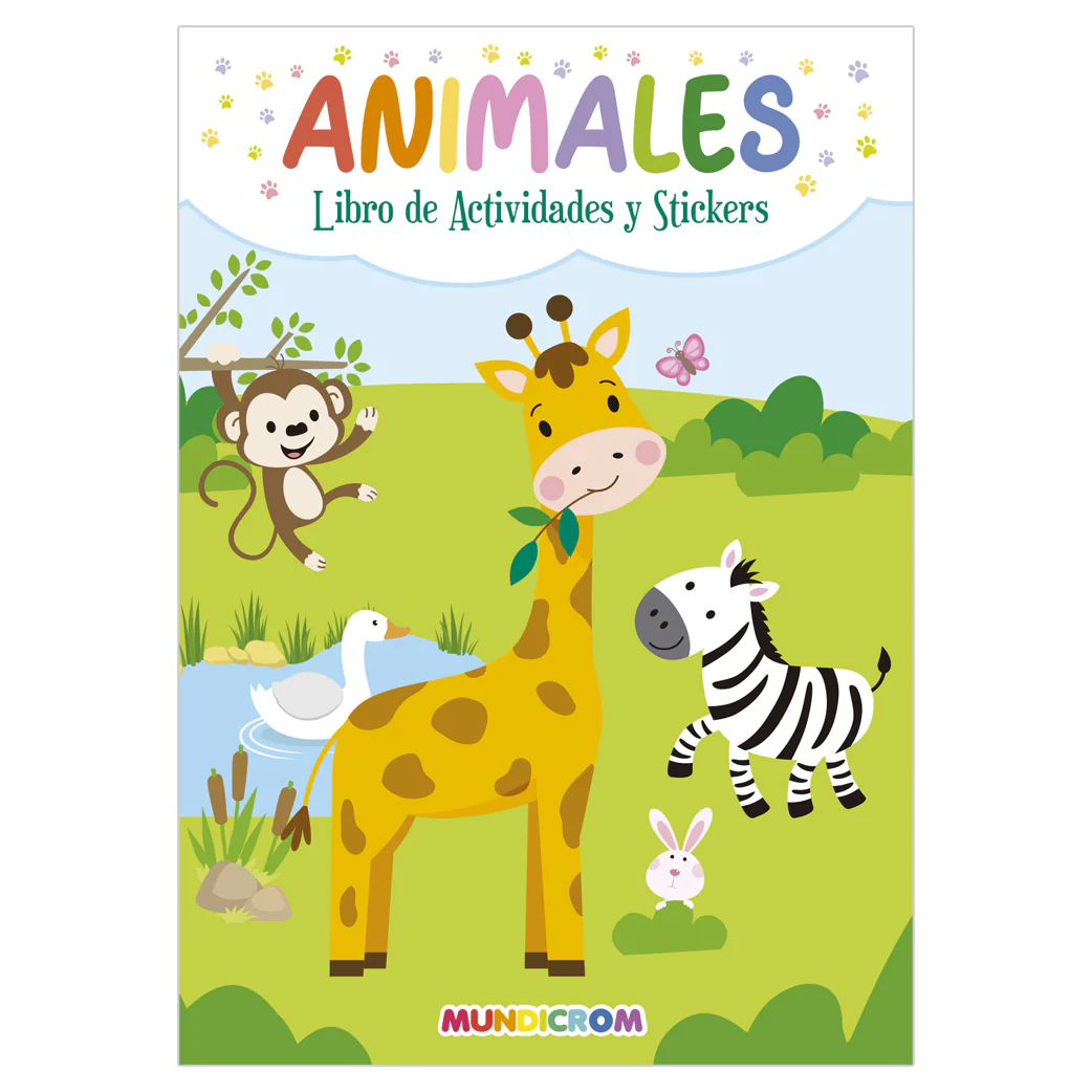 Libro Animales... Actividades y Stickers - Mundicrom