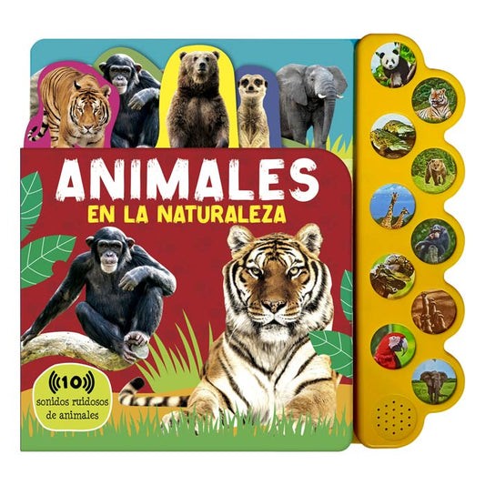 Libro Animales En La Naturaleza - Los Amigos Divertidos -  10 sonidos