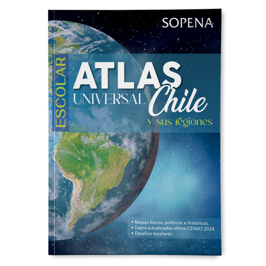 Atlas Universal Chile y sus Regiones Sopena Actualizado