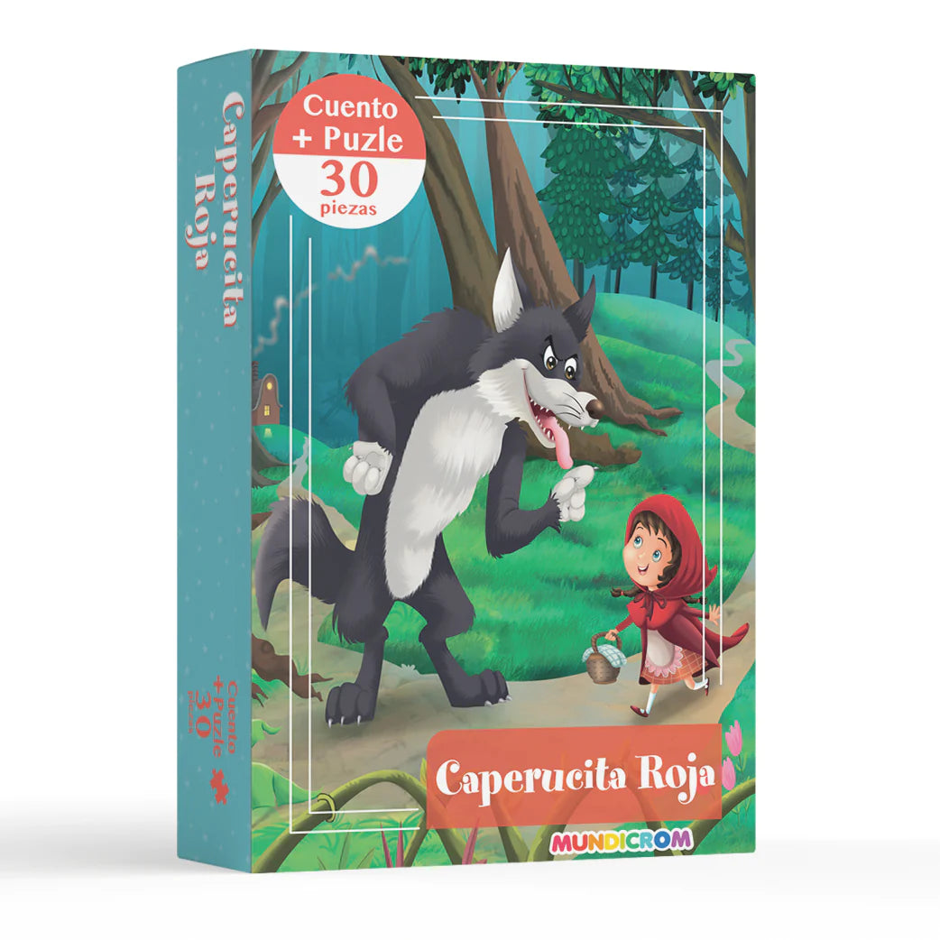 Caperucita Roja, Cuento + Puzzle 30 Pz Mundicrom