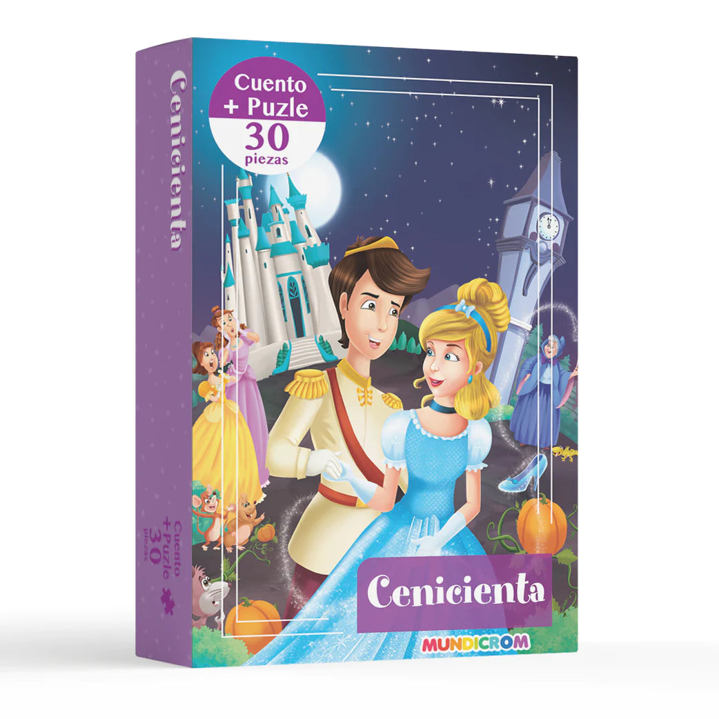 Cenicienta, Cuento + Puzzle 30 Pz Mundicrom