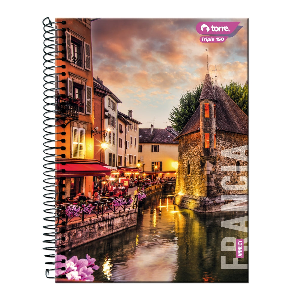 Pack 4 Cuadernos Triple Torre 150hojas matem. 7mm. Unisex