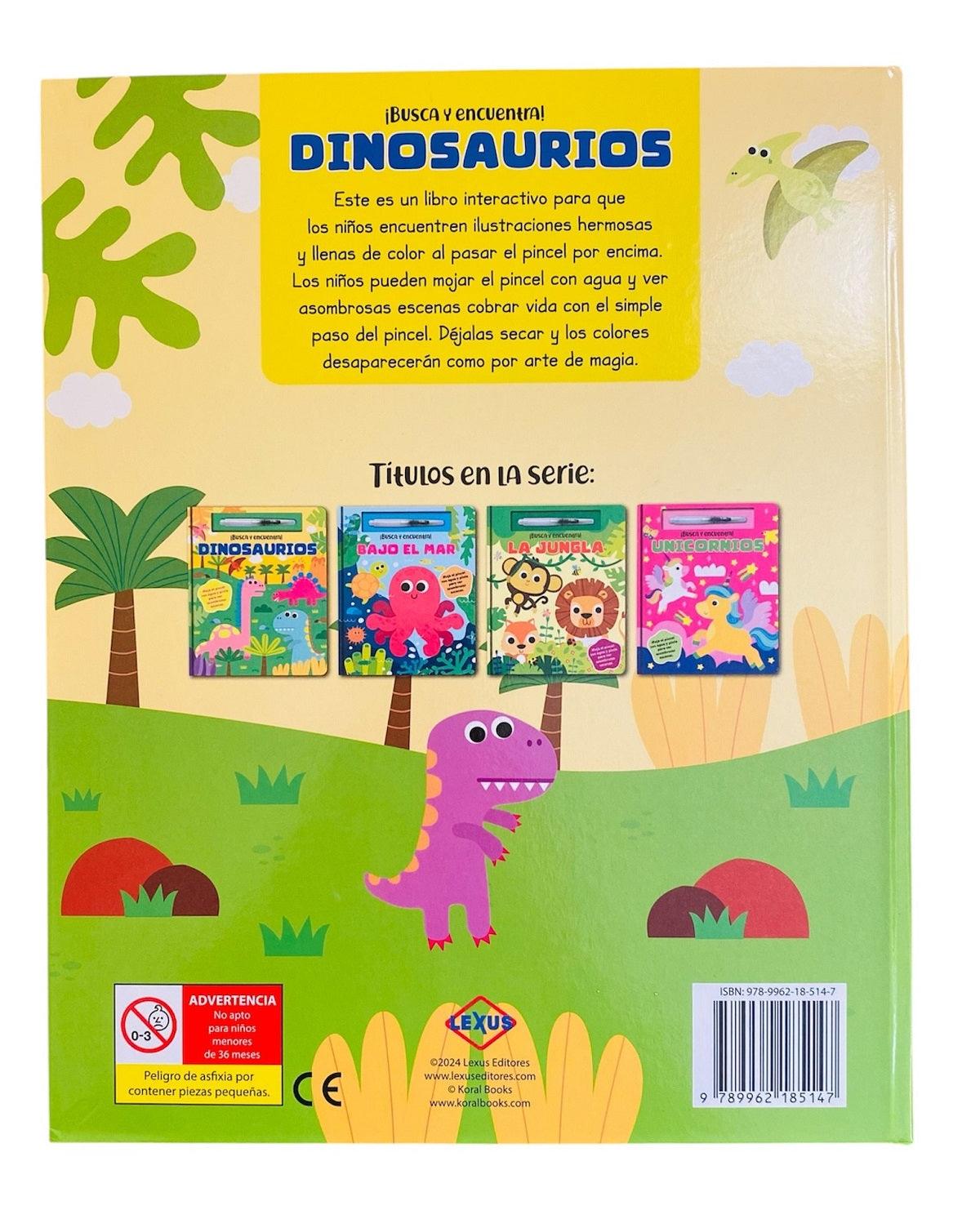 Libro Dinosaurios Con Pincel - Busca Y Encuentra - Lexus
