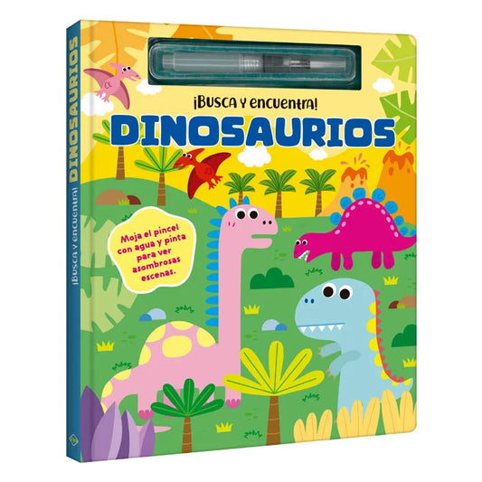 Libro Dinosaurios Con Pincel - Busca Y Encuentra - Lexus
