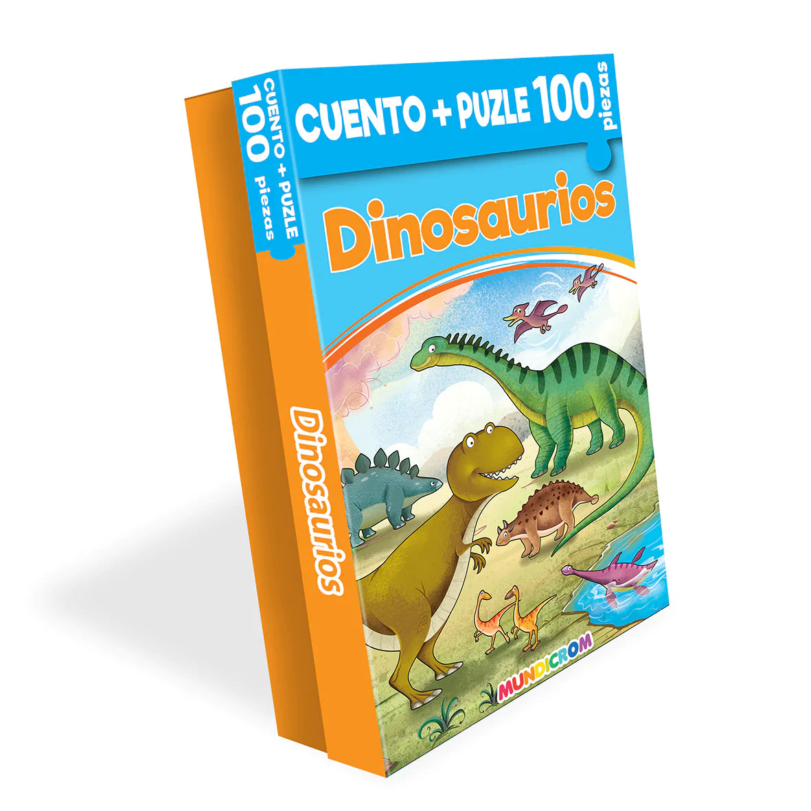 Libro Infantil Cuento Dinosaurios + Puzle 100 Pzas Mundicrom