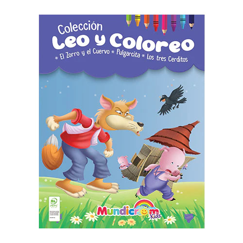 Leo Y Coloreo, Cuentos Para Pintar 3 Libros - Mundicrom