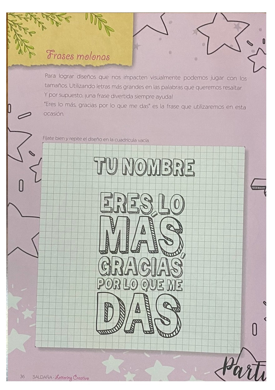 Lettering Creativo Principiantes Tomo 2 - Ediciones Saldaña