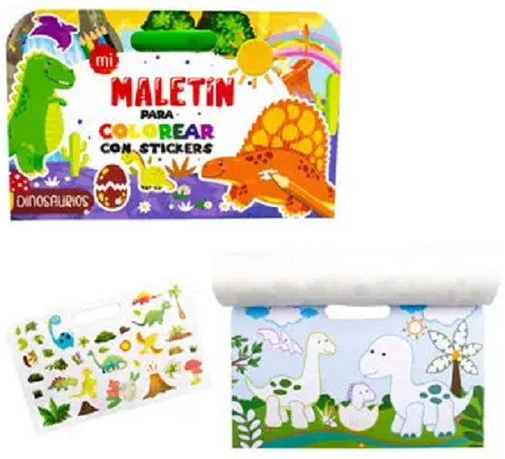 Libro-maletin Para Colorear Con Stickers