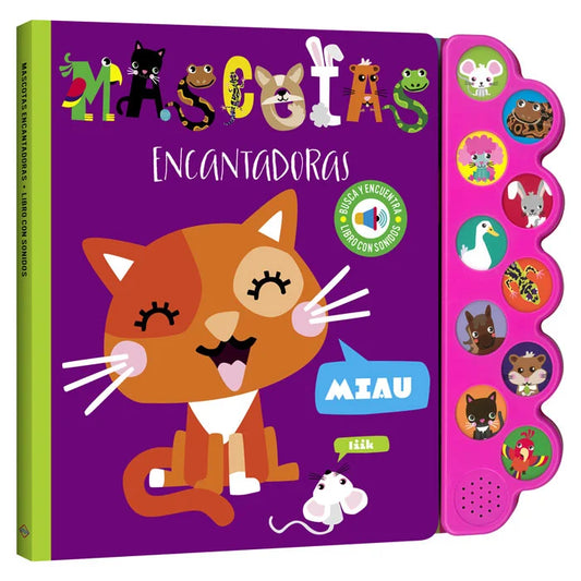 Libro Mascotas Encantadoras 10 Sonidos Busca y encuentra Lexus