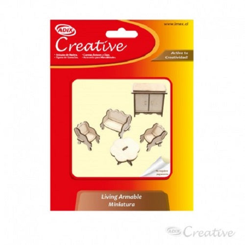 Muebles De Maqueta Living Armable 5 Piezas