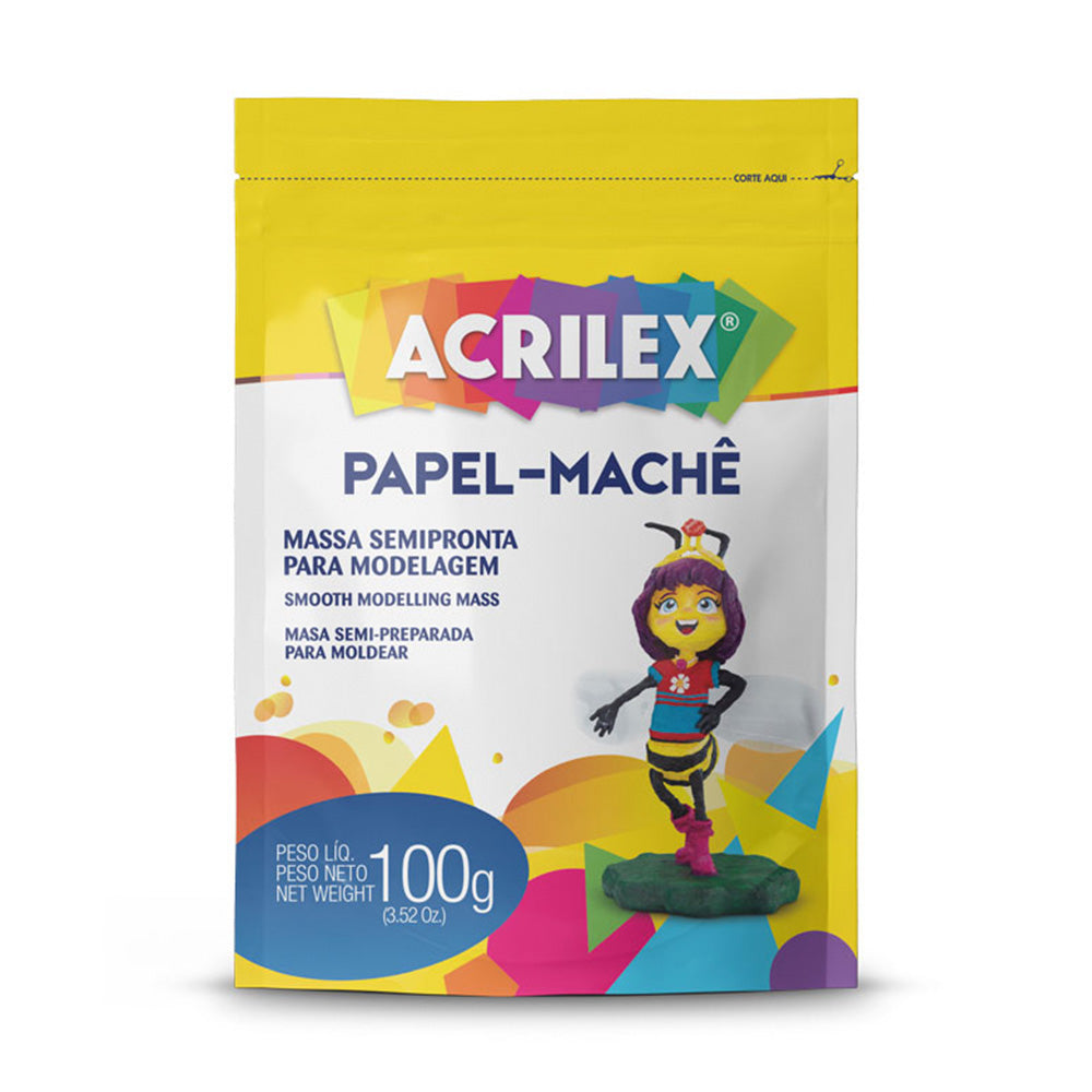 Papel Maché - Masa Semilista Para Modelar - 100gr - Acrilex