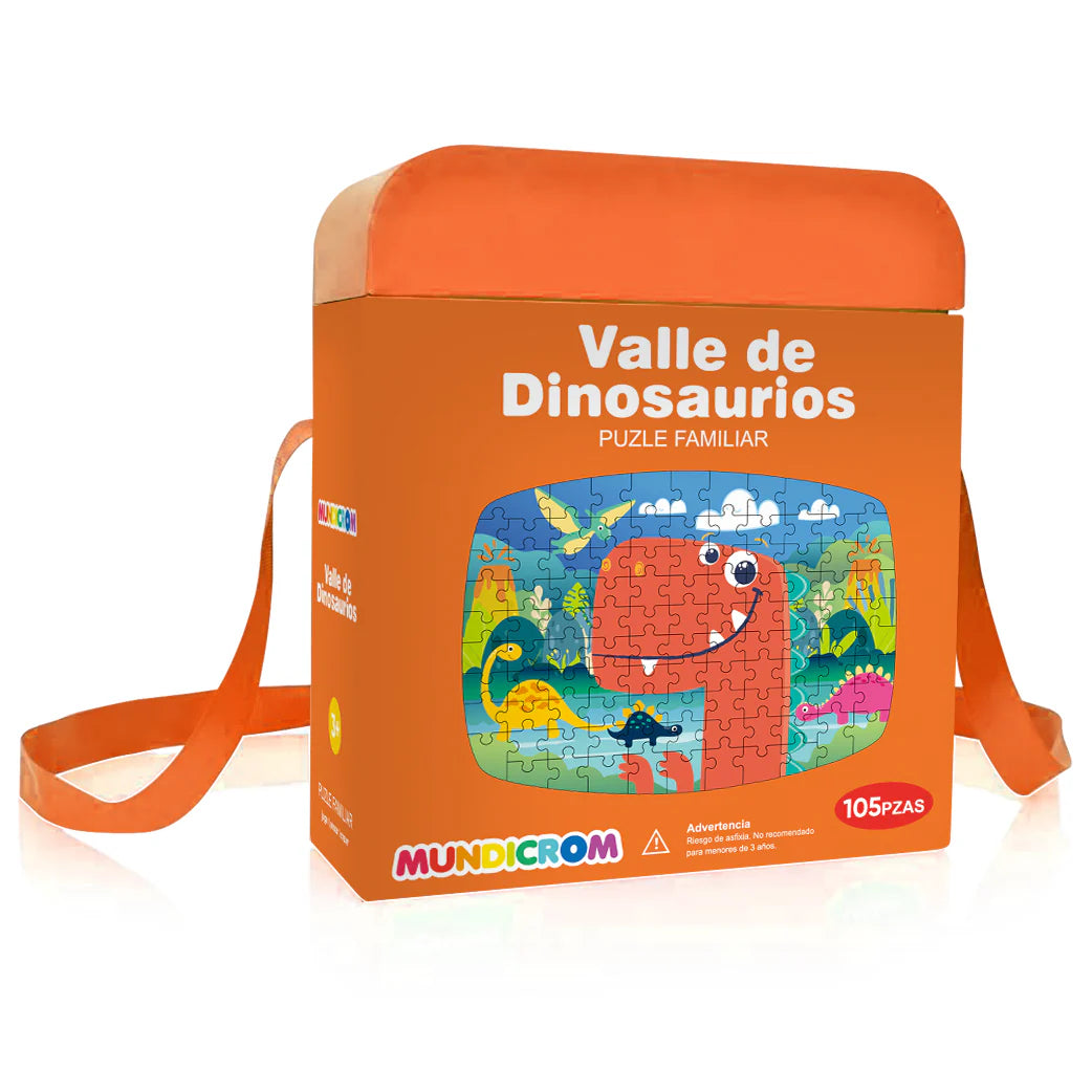 Puzle Familiar Valle De Dinosaurios (105 Piezas) - Mundicrom