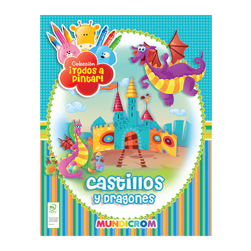 Colección Todos A Pintar 4 Libros, Princesas-hadas-castillos-animales - Mundicrom