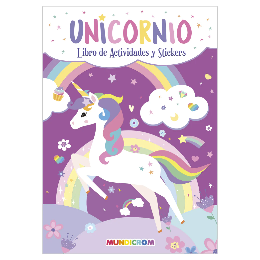 Libro Unicornio... Actividades y Stickers - Mundicrom