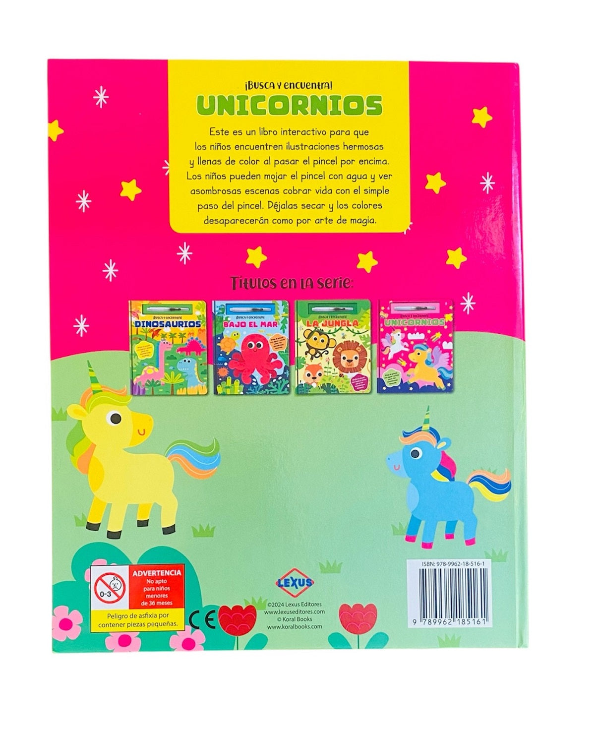 Libro Unicornios Con Pincel - Busca Y Encuentra- Lexus nuevo