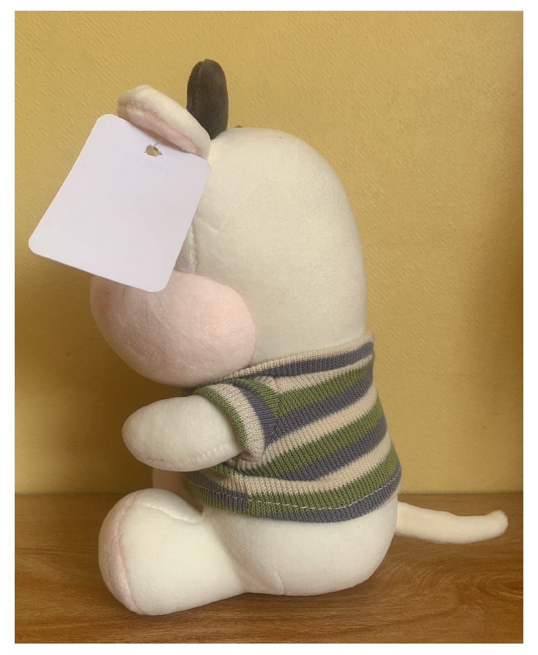 Peluche Vaquita Blanca Kawaii De Felpa Suave 21cm