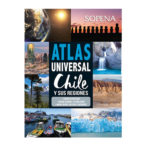 Atlas Universal Chile y sus Regiones Sopena Actualizado