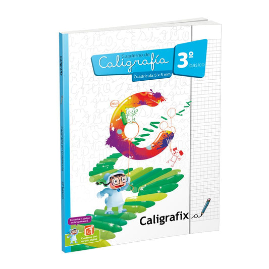 Cuaderno Caligrafia Cuadricula 5mm 3° Básico Edición Actualizada Caligrafix