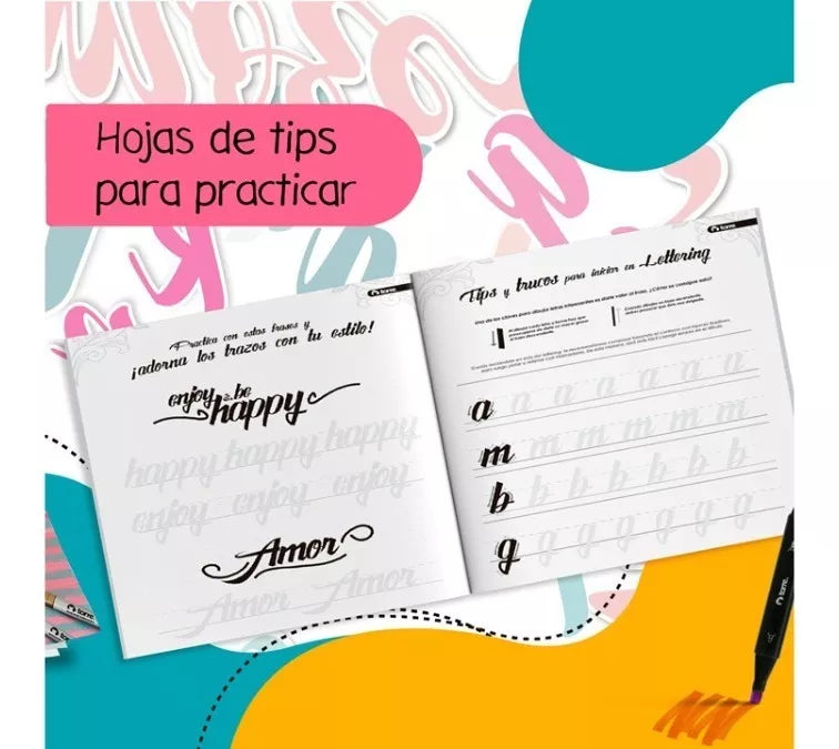Lettering Para Todos - Libro Para Colorear