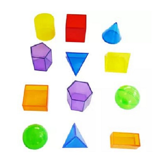 Cuerpos Geométricos Traslúcidos 3D 12 unidades